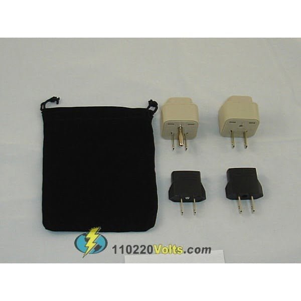 antigua power plug adapters kit with travel carrying pouch ag be9
