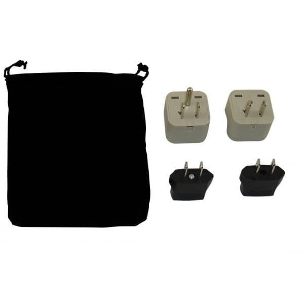 bahamas power plug adapters kit with travel carrying pouch bs 818