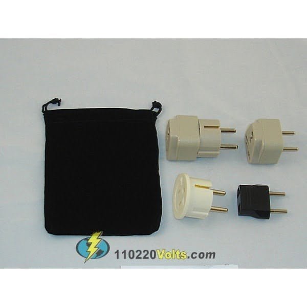 bulgaria power plug adapters kit with travel carrying pouch bg 8bf