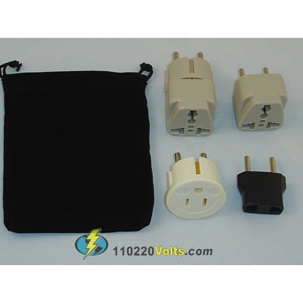 estonia power plug adapters kit with travel carrying pouch ee 56b 2