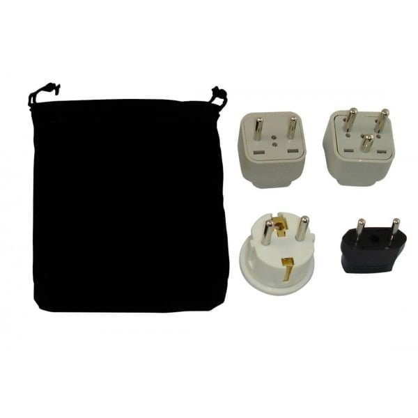 guinea power plug adapters kit with travel carrying pouch gn 744 1
