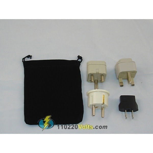 guyana power plug adapters kit with travel carrying pouch gy fe1