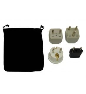 india power plug adapters kit with travel carrying pouch in 337 1