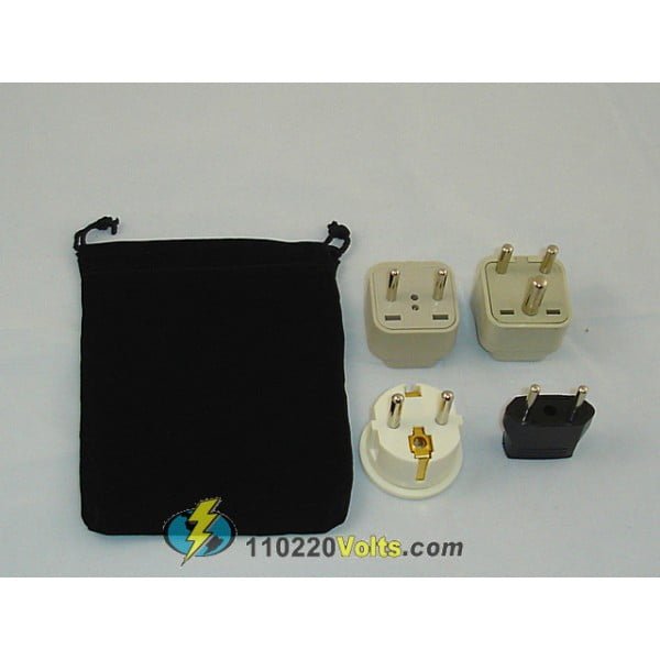 india power plug adapters kit with travel carrying pouch in bb5 1