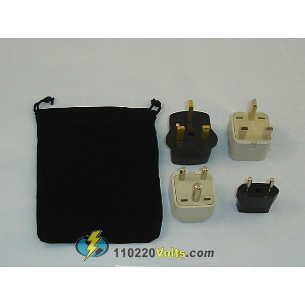 iraq power plug adapters kit with travel carrying pouch iq 715