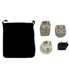 mongolia power plug adapters kit with travel carrying pouch mn 6c0