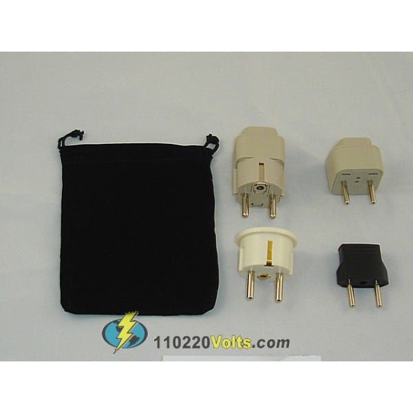 mongolia power plug adapters kit with travel carrying pouch mn a03