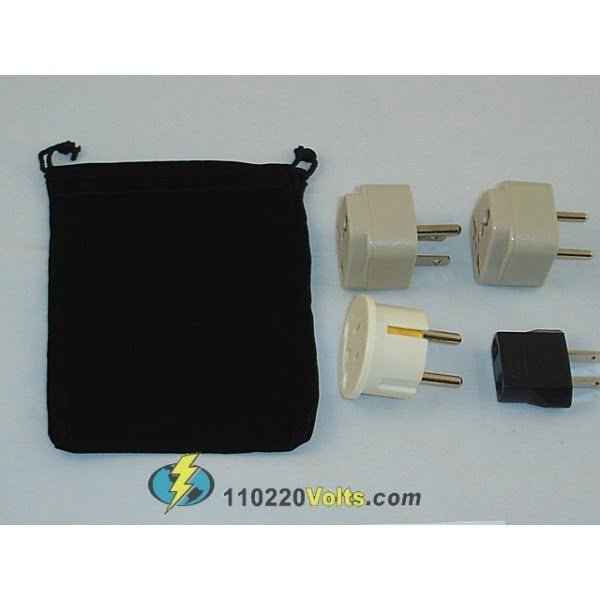 nicaragua power plug adapters kit with travel carrying pouch ni a81