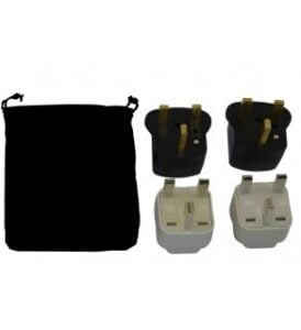 oman power plug adapters kit with travel carrying pouch om 771