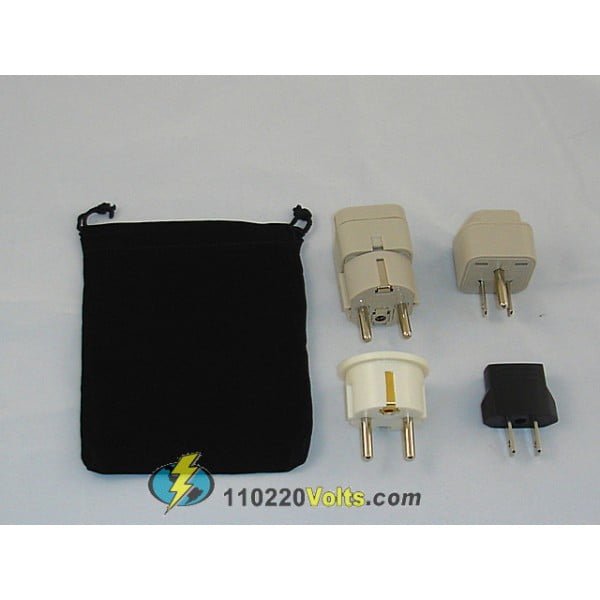 peru power plug adapters kit with travel carrying pouch pe d48