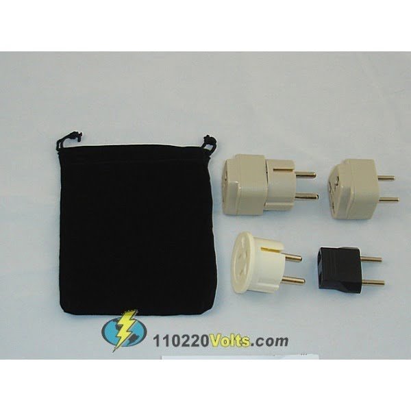 portugal power plug adapters kit with travel carrying pouch pt 0f9