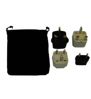 qatar power plug adapters kit with travel carrying pouch qa d86