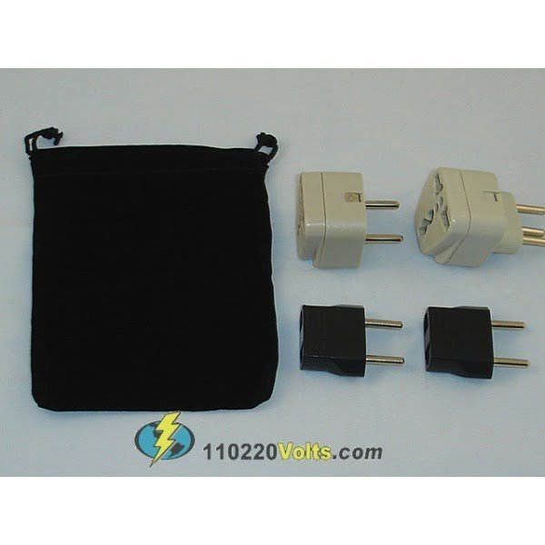 rwanda power plug adapters kit with travel carrying pouch rw cf3