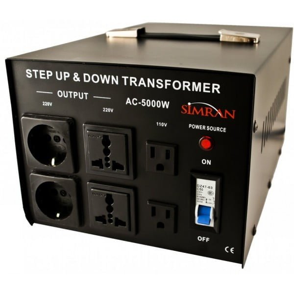simran ac 5000 step up and down 5000 watts voltage converter transformer 110 220volts 9c3