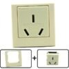 type i electrical receptacle outlet for australia new zealand with panel plate 8f7