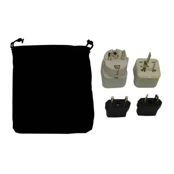 uzbekistan power plug adapters kit with travel carrying pouch uz f7b